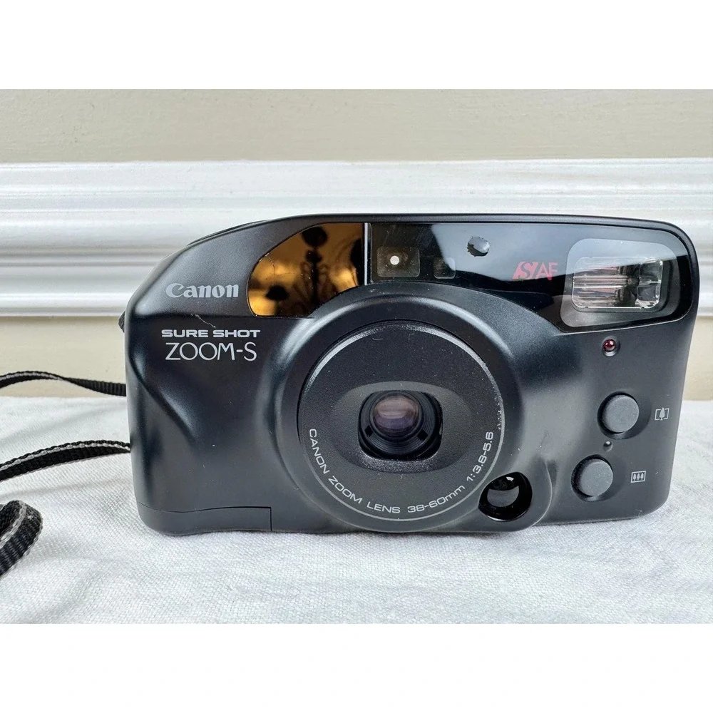 Canon Sure Shot Zoom-S 35mm Film Camera 38-60mm f/3.8-5.6 Lens Black Vintage